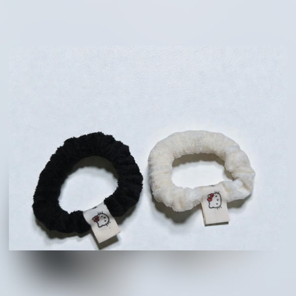 키티 뽀송 플리스 머리끈