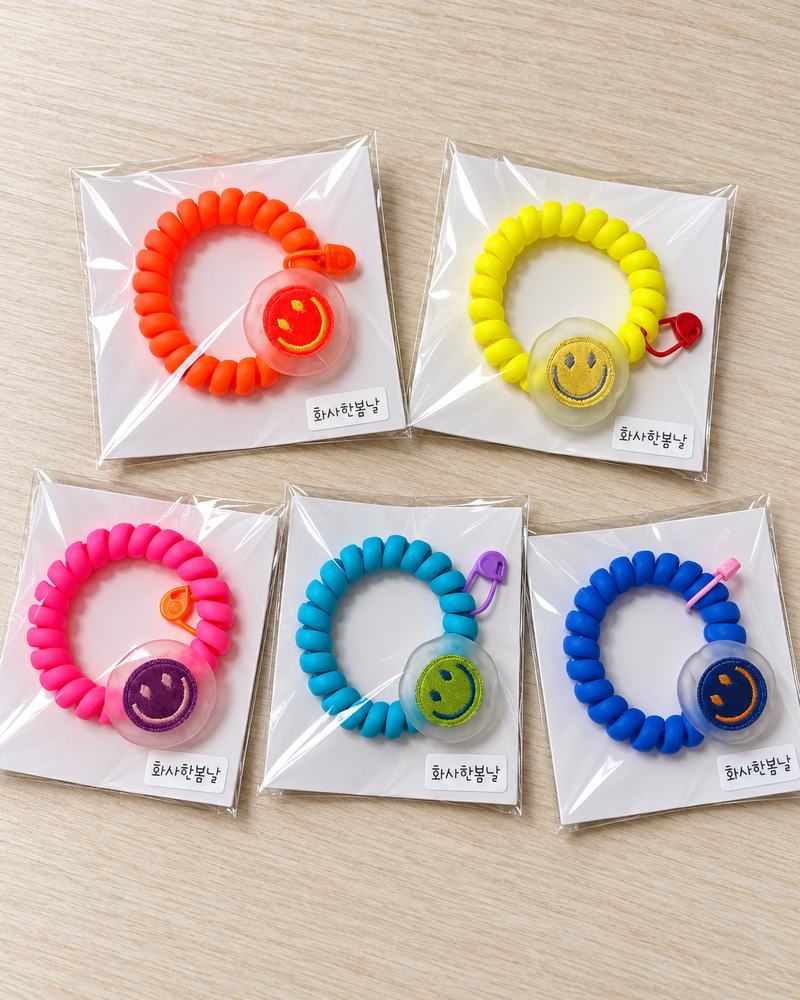 스마일 전화선 머리끈 상세